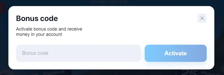 Activate the Promo Code Activate the Promo Code